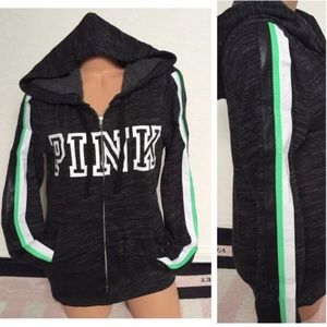 2🍒/$36~Victoria's Secret Pink Limited Edition Zip Up Hoodie~Small